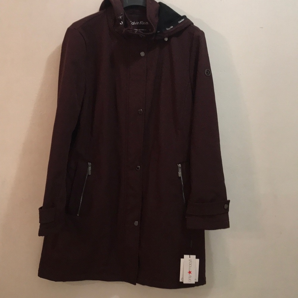 NWT CK Women's Rain Trench Coat Soft Shell Jacket